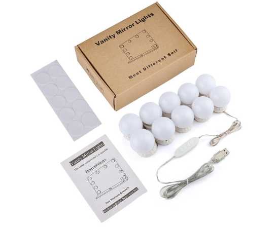 Led Makeup Mirror Light Led Hollywood Light 12V - 10 Bulb