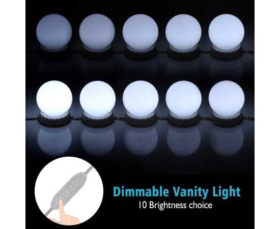 Led Makeup Mirror Light Led Hollywood Light 12V - 10 Bulb