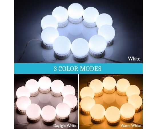 Led Makeup Mirror Light Led Hollywood Light 12V - 10 Bulb