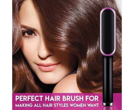 2 In 1 Ionic Straightening Brush With 3 Heat Levels
