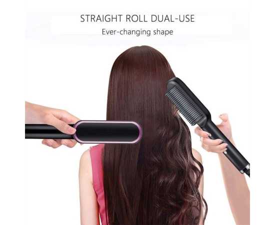 2 In 1 Ionic Straightening Brush With 3 Heat Levels