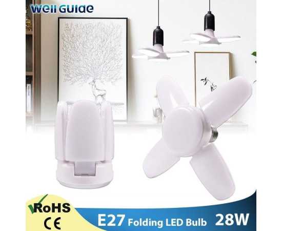 E27 Mini 28W Coo Led Folding Light Bulb 2800Lm - White