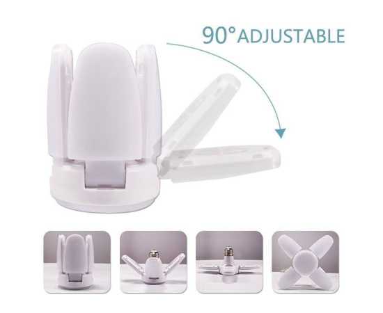 E27 Mini 28W Coo Led Folding Light Bulb 2800Lm - WhiteE27 Mini 28W Coo Led Folding Light Bulb 2800Lm - WhiteE27 Mini 28W Coo Led Folding Light Bulb 2800Lm - White