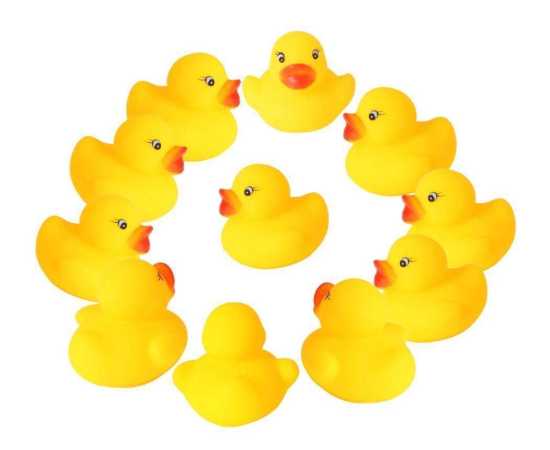 Yellow Rubber Cute Toy Floating Baby Bath Duck Toys For Kids Rubber Duck Bath Set
