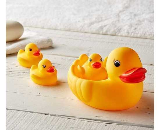 Yellow Rubber Cute Toy Floating Baby Bath Duck Toys For Kids Rubber Duck Bath Set