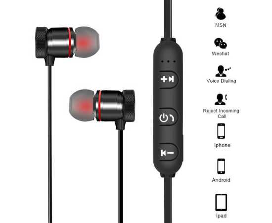 Wireless Bluetooth Head Free With Mic In-Ear Noise Reduction  Sweat-Proof