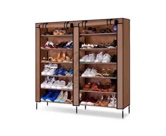 Hcx Collapsible Double Dustproof And Dampproof Shoe Wardrobe Storage Organizer