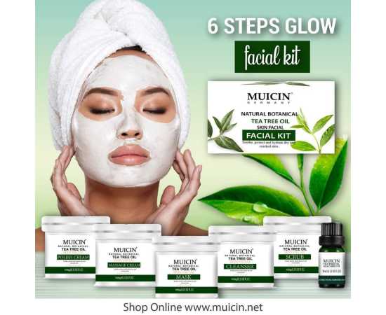 Pack of 6 - MUICIN -Tea Tree Oil Skin Care Facial Kit