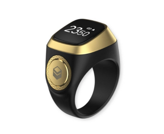 Smart Tasbih Ring, Zikr Lite For Muslims Tally Tasbeeh - Black