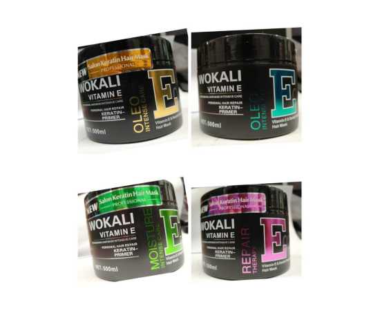 Wokali Vitamin E - Keratin Professional Hair Mask 500ML