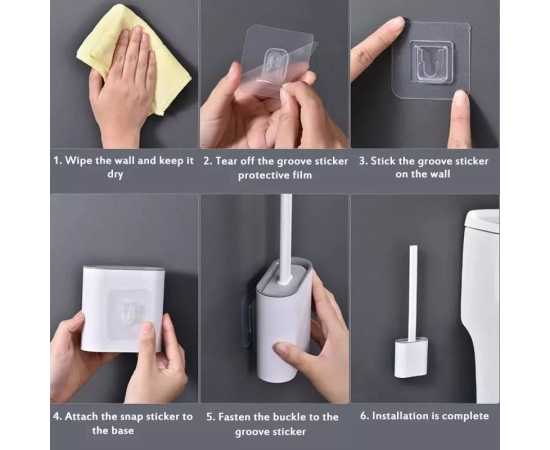 Multi Functional Silicone Toilet Brush & Holder