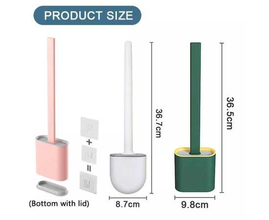 Multi Functional Silicone Toilet Brush & Holder