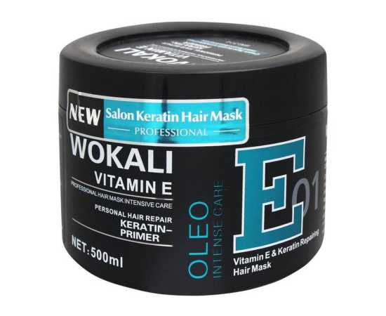 Wokali Vitamin E - Keratin Professional Hair Mask 500ML