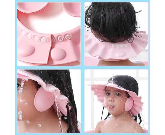 Baby Shower Cap Adjustable Ear Protection Safe Children Kids