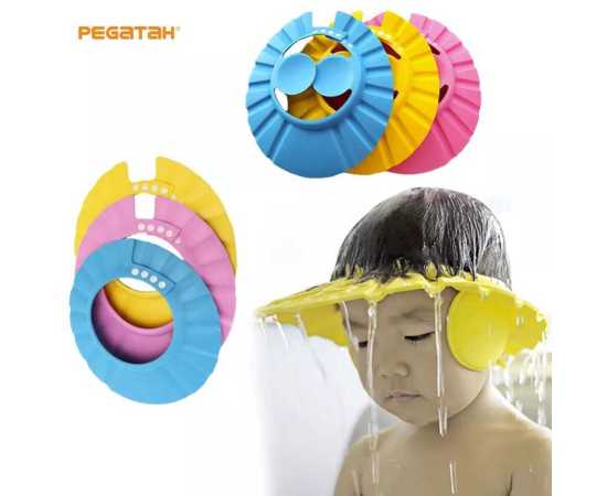Baby Shower Cap Adjustable Ear Protection Safe Children Kids