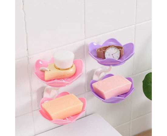 Double Layer Wall Mounted Soap Holder Rack - 1 Piece