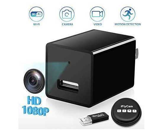 Wifi 1080P Mini Charger Spy Camera Live View