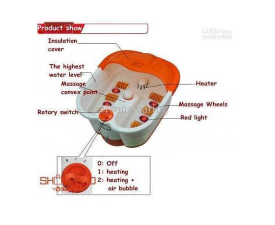 Sq-368A - Foot Bath Massager Electric Pedicure Tub With Magnetotherapy  Roller Massage