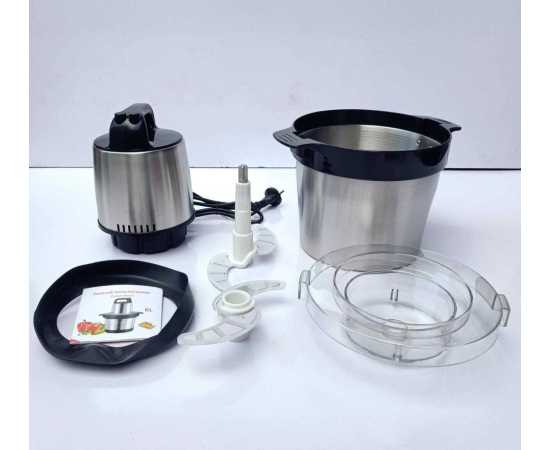 Portable Chopper 6 Litre Stainless Steel Electric Meat Grinder Heavy Duty - 4500 Watts