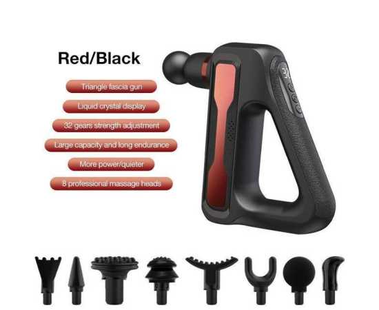 Original Blueidea Electric Massage Gunn 32 Level Fascial Gunn With 8 Massage Heads - Bld-888