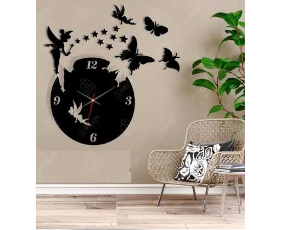 Wooden Fairy Home Decor Wall Clock