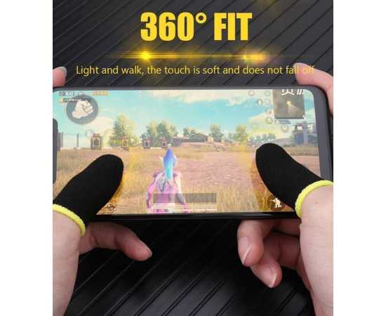 Anti Sweat Breathable Thumb & Finger Gloves Sleeves for PUBG - 1 Pair