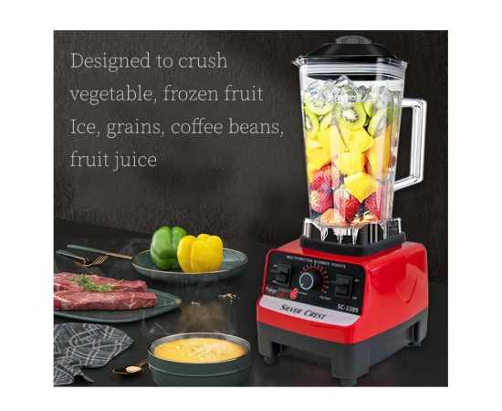 Heavy Duty 2 Cups Silver Crest Sc-1589 Blender And Grinder 4500W Multifunction Blender