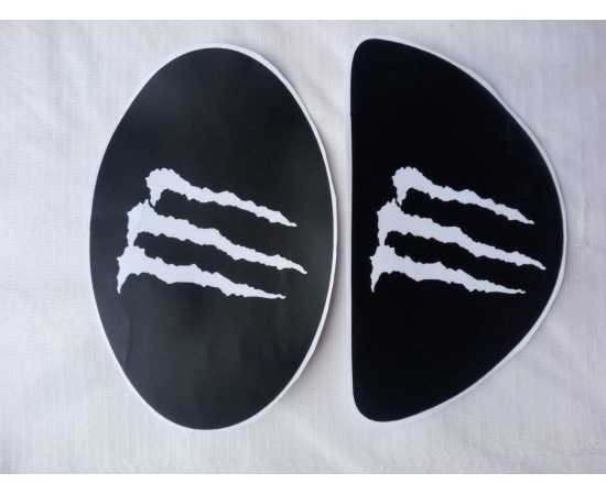 pack of 2 Vinyl Stickers For Backlight cover Of 70cc and 125cc Bike