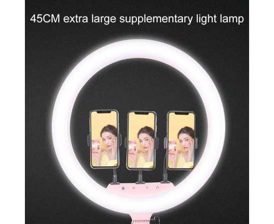 45cm LED Ring Light Set Live Photography Fill Light with 7.5ft Long Tripod Stand