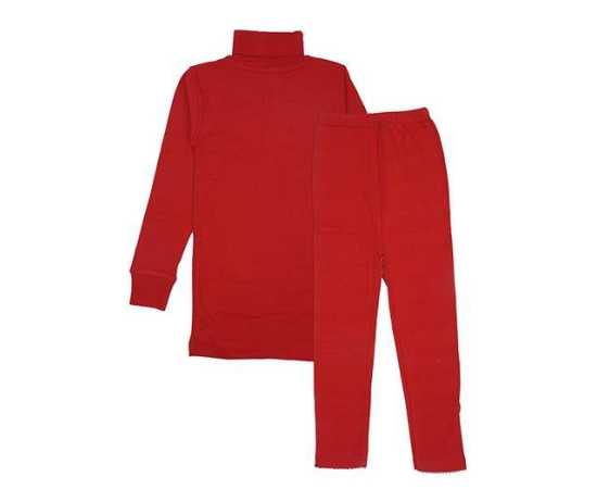 Baby High Neck Thermal Wear Suit - Red
