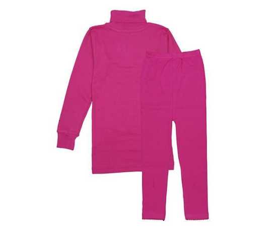 Baby High Neck Thermal Wear Suit - Shocking Pink