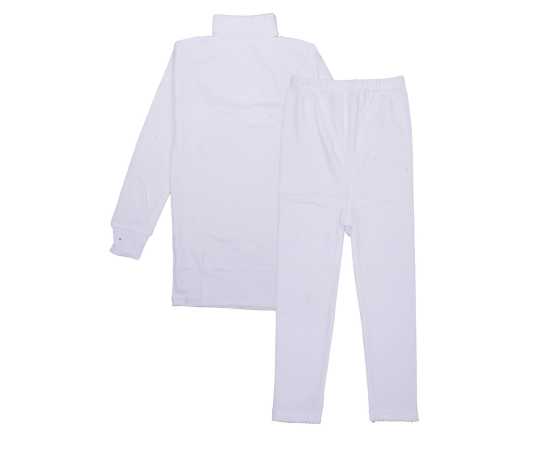 Baby High Neck Thermal Wear Suit - White