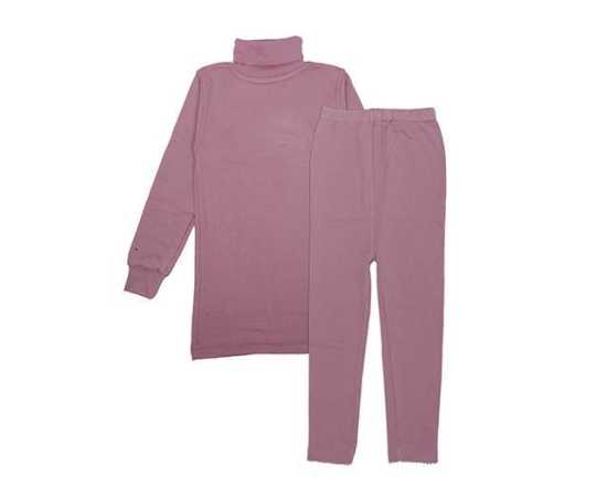 Baby High Neck Thermal Wear Suit - Tea Pink