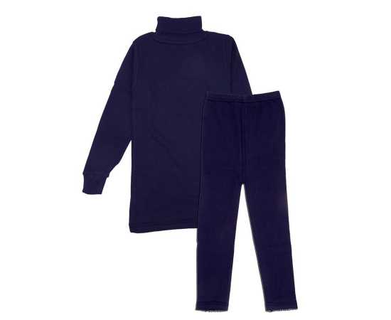Baby High Neck Thermal Wear Suit - Dark Blue