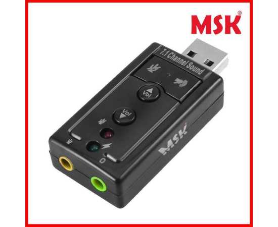 External USB Audio Sound Card Adapter Virtual 7.1 Channel - Black External USB Audio Sound Card Adapter Virtual 7.1 Channel - Black