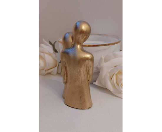 Couple Cuddling Hugging Lovers Wooden Ornament