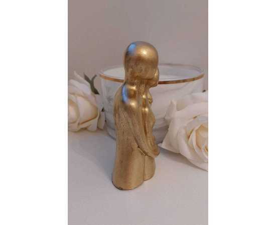 Couple Cuddling Hugging Lovers Wooden Ornament