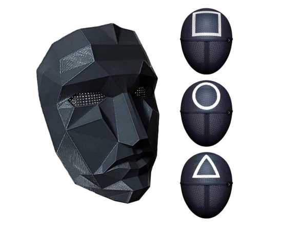 Squid Game Cosplay Mask - Square Circle Triangle Halloween Masks