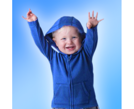 Pocket Logo Zip-Up Hoodie For Boys - 1-Piece