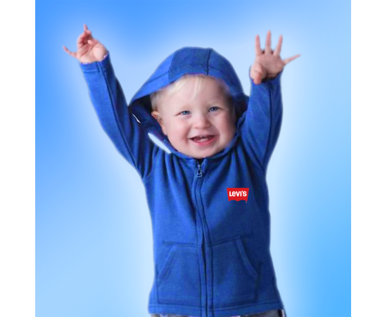 Pocket Logo Zip-Up Hoodie For Boys - 1-Piece