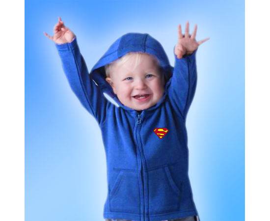 Pocket Logo Zip-Up Hoodie For Boys - 1-Piece