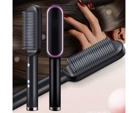 Hair Straightener Ceramic Heated Brush - Model HQT-909B