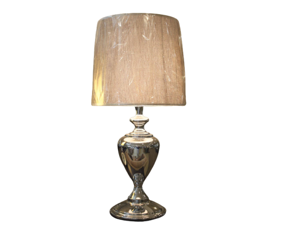 Lamp Silver With Shade For Decoration