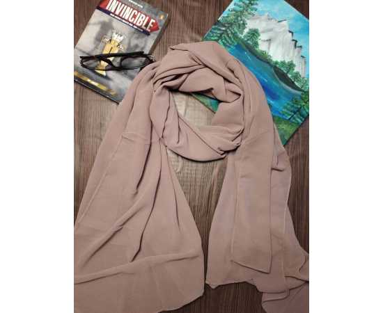 Plain Chiffon Hijab For Women - 1 Piece