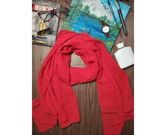 Plain Chiffon Hijab For Women - 1 Piece