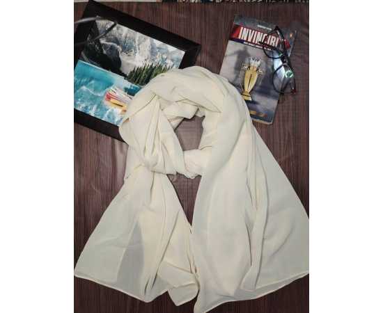 Plain Chiffon Hijab For Women - 1 Piece