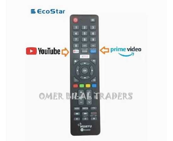 EcoStar Remote For Smart Lcd, Tv With Youtube & Netflix Button