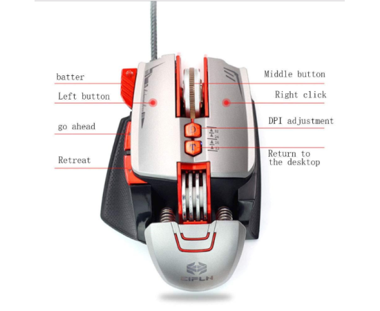 Eipln E72 Mechanical Racing Game 6d Lighting Macro Definition Of MouseEipln E72 Mechanical Racing Game 6d Lighting Macro Definition Of Mouse