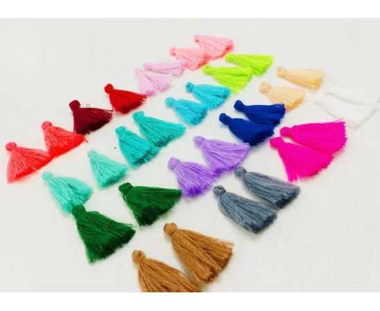 Multicolor Polyester Tassel For Ladies - Pack Of 10