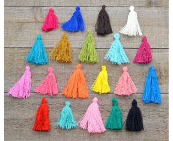 Multicolor Polyester Tassel For Ladies - Pack Of 10